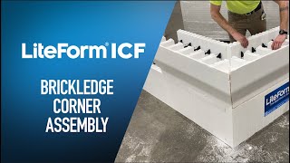 LiteForm ICF Brickledge Corner Assembly [upl. by Aset313]