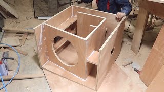 Instructions for designing the most detailed subwoofer enclosures  15 inch bass subwoofer box [upl. by Mars]