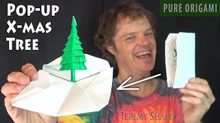 Origami Popup Christmas Tree with Foldout Shadow [upl. by Tnomad]