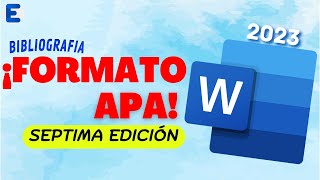 ✔️COMO HACER UNA BIBLIOGRAFIA EN FORMATO APA SÉPTIMA EDICIÓN FÁCIL Y RÁPIDO 2023  𝔼𝕣𝕦𝕓𝕖𝕪 𝟙𝟘𝟘 [upl. by Eolanda184]