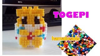 3D Hama Beads Perler Artkal Pokemon Togepi assembly [upl. by Dihahs]