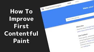 How To Improve First Contentful Paint FCP Time By Preloading Your Logo [upl. by Neerac]