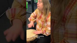 I love to play the bongos in the morning safiaandco tiktok viral youtubeshorts downsyndrome [upl. by Goldenberg710]