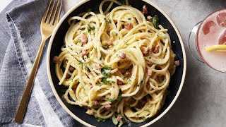 How To Make Carbonara Bucatini From quotRachael Ray 50quot [upl. by Blakely]