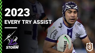 Every Jahrome Hughes Try Assist  NRL 2023 [upl. by Anairol457]