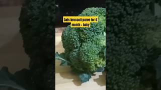 oats broccoli puree for 6 month baby brain development weight gainbaby food baby recipe short [upl. by Oilalue]