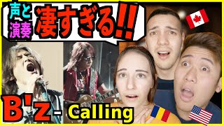 【 B’z  Calling 】「こんなバンド日本以外で見たことない！」歌とギターの掛け合いに外国人驚愕！【海外の反応】 [upl. by Hopkins75]