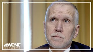 Sen Thom Tillis gets threatening voicemail over TikTok vote [upl. by Eseerehc]