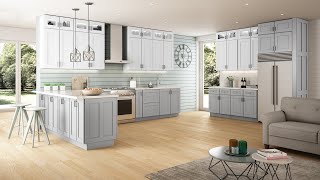 White Kitchen by Parriott Wood  Shaker Style White amp Grey Cabinets [upl. by Leuqer]