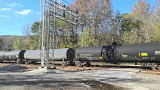 Norfolk Southern with 3 locomotives heading North at Harriman TN with 1817 leading [upl. by Ycak]