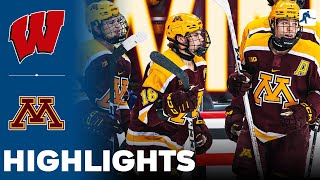 Wisconsin vs Minnesota  NCAA College Hockey  Highlights  November 09 2024 [upl. by Ganley]