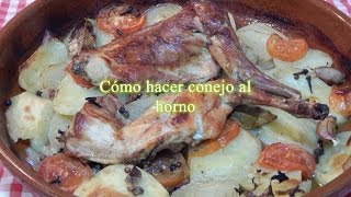 Receta simple de conejo al horno [upl. by Olegnaid]