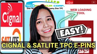 EASY WAY TO LOAD CIGNAL AND SATLITE USING WEB LOADING TOOL 2022  PAANO MAGREGISTER NG CIGNAL 2022 [upl. by Walliw]