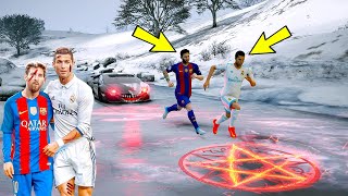 RONALDO VE MESSİ BUZ MEZARA KORKUNÇ İŞARETİ ÇİZİYORZOR KURTULDULAR  GTA 5 [upl. by Ronnholm]