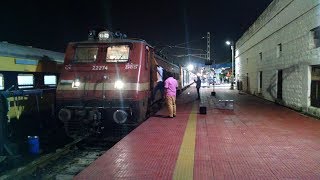 ROUTE DIVERTED TRIVANDRUM RAJDHANI Express  Arrival amp Departure at Vijayawada  INDIAN RAILWAYS [upl. by Yedok]