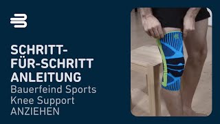 Bauerfeind Sports Knee Support  So legst du unsere SportKniebandage richtig an [upl. by Bergess]