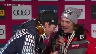 Felix Neureuther crasht Pressekonferenz mit Manuel Feller am 19022017 in St Moritz [upl. by Stutzman]