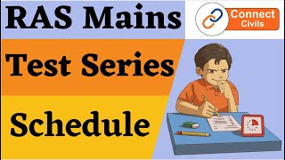 RAS Mains 2025 Test series Schedule  Connect Civils [upl. by Woermer209]