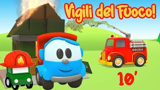 Pompieri Camion dei Vigili del Fuoco  Leo il Camion  10 Compilation per bambini [upl. by Onahpets]