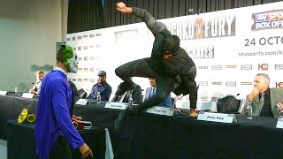 Tyson Fury ATTACKS THE JOKER at Klitschko vs Fury PRESS CONFERENCE [upl. by Eras]