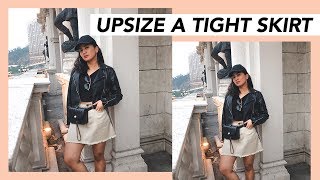 How to upsize a tight skirt DIY Tutorial [upl. by Enilarak]