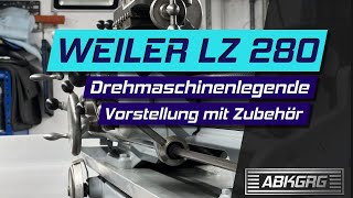 Weiler LZ 280  Leit und Zugspindel Drehmaschine mit viel Zubehör  ASMR  Grundfunktionen [upl. by Zertnom186]