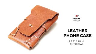 Leather Phone Case with PDF Pattern [upl. by Gilberte569]