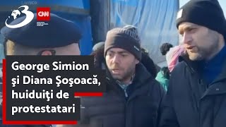 George Simion şi Diana Şoşoacă huiduiţi de protestatari [upl. by Attenej]