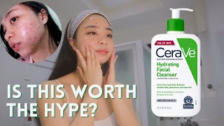 CERAVE HYDRATING FACIAL CLEANSER Review  Maganda ba sa acne prone skin 🤔 [upl. by Avid41]