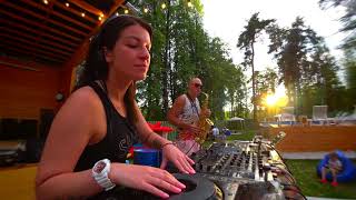 Dj LiyaFran amp Syntheticsax  Daft Punk  Get Lucky Summer party live record [upl. by Eitsym506]