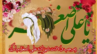 9 Rajab  Wiladat Shehzada Ali Asghar as Mubarak  Shia Poetry Collection [upl. by Laurentium]