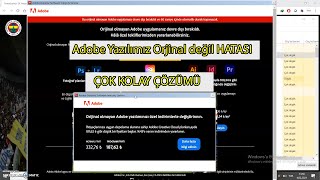 ADOBE ORJİNAL DEĞİL UYARISI HATASI ÇÖZÜMÜ ÇOK KOLAY [upl. by Lenahtan492]