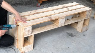 Amazing Woodworking Projects From Old Pallets  How To Make Chairs from Pallets [upl. by Noir]