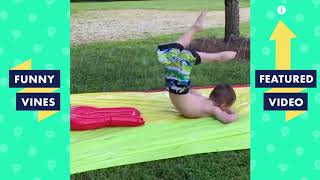 TRY NOT TO LAUGH or GRIN Best KIDS WATER FAILS Compilation Funny Vines 2018 [upl. by Anisirhc]