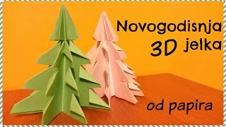 Novogodisnja 3D jelka od papira  Uradi sam [upl. by Appel]