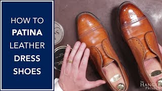 How To Patina Leather Dress Shoes  Kirby Allison [upl. by Naujat]