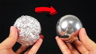 Perfectly Polished Aluminum Foil Ball  Step by Step [upl. by Filmer]