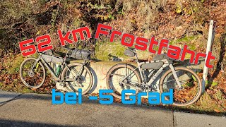 52 km Frostfahrt bei 5 Grad und dann doch etwas zu wenig angezogen [upl. by Aicilf]