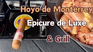 Grilling amp catching up with Hoyo de Monterrey Epicure De Luxe  cigar review 42 [upl. by Notnilc]