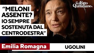 Emilia Romagna Ugolini dopo la sconfitta quotMeloni assente Io sempre sostenutaquot [upl. by Shippee]