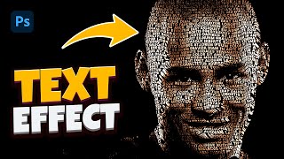 Text Portrait effect  Photoshop Tutorial [upl. by Nospmoht880]