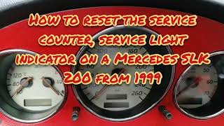 How to reset the service indicator on a Mercedes SLK R172 20112015 [upl. by Tselec702]