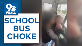 Middle school student being strangled by bully on school bus [upl. by Darees]