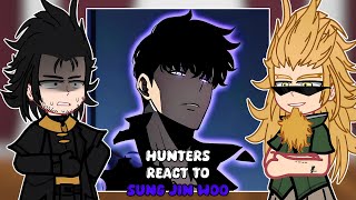 Hunters react to Sung Jin Woo  Solo Leveling  GACHA REACT [upl. by Hunter]