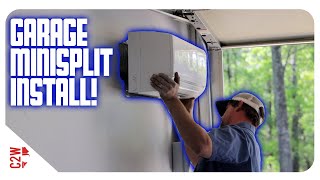 Ductless Mini Split Install IN MY GARAGE  AC amp Heating System [upl. by Yereffej]