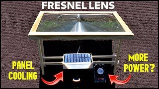 Fresnel Lens Solar Panel Experiment WITH Cooling [upl. by Islek]