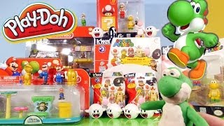 Play Doh Yoshi Knex Super Mario Full Playsets  Character Surprise Packs By Disney Cars Toy Club [upl. by Tigdirb]