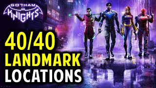 All 40 Gotham City Landmark Locations  History Major Trophy  Gotham Knights Collectibles Guide [upl. by Arnaldo147]