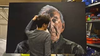 ALevel Fine Art Final Piece  Max Bowden  Timelapse Hyper Realism Acrylic Painting [upl. by Ginevra]