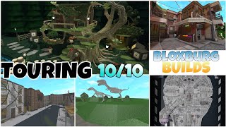 Touring 1010 best builds on BLOXBURG  Roblox [upl. by Ahsirt]